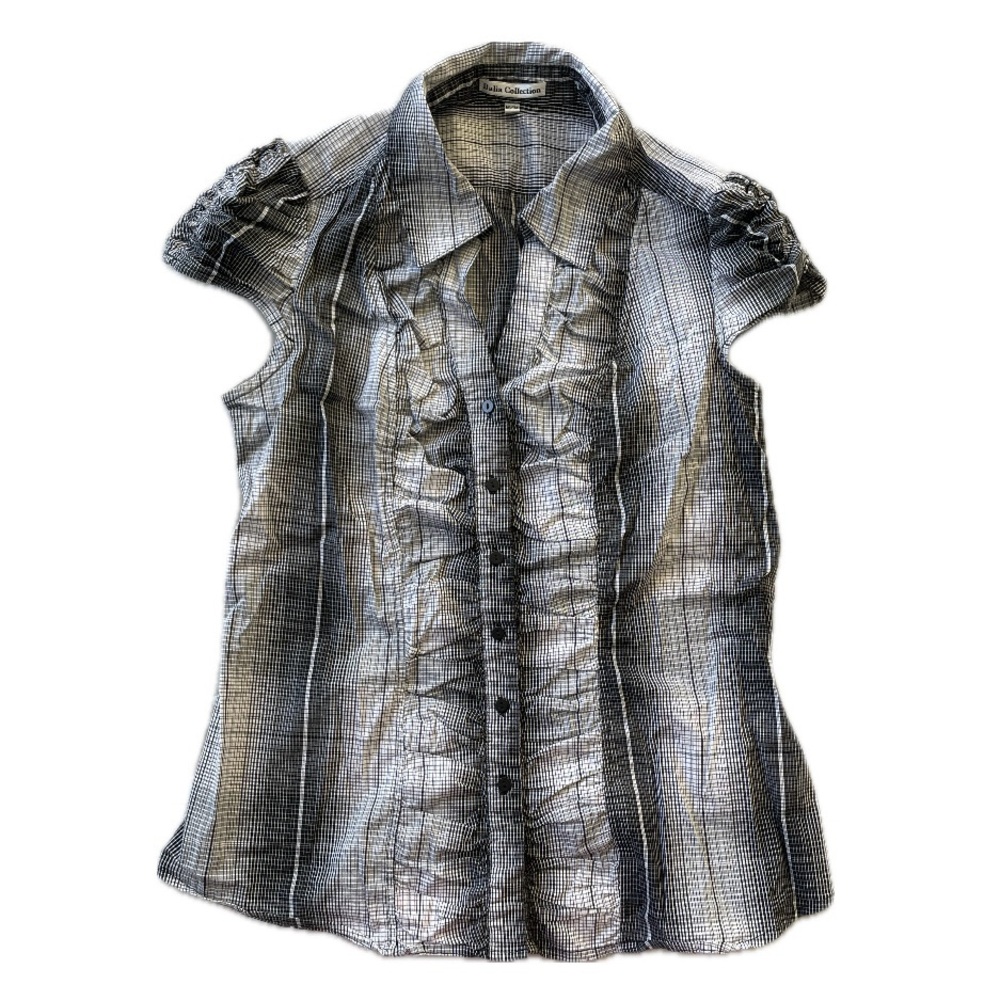 ✰ Dalia Collection Plaid Button Down Short Sleeve Top ✰